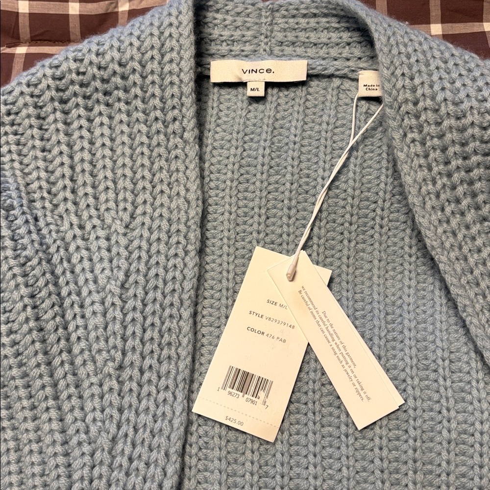 BNWT VINCE lofty ribbed bolero - Picture 3 of 8